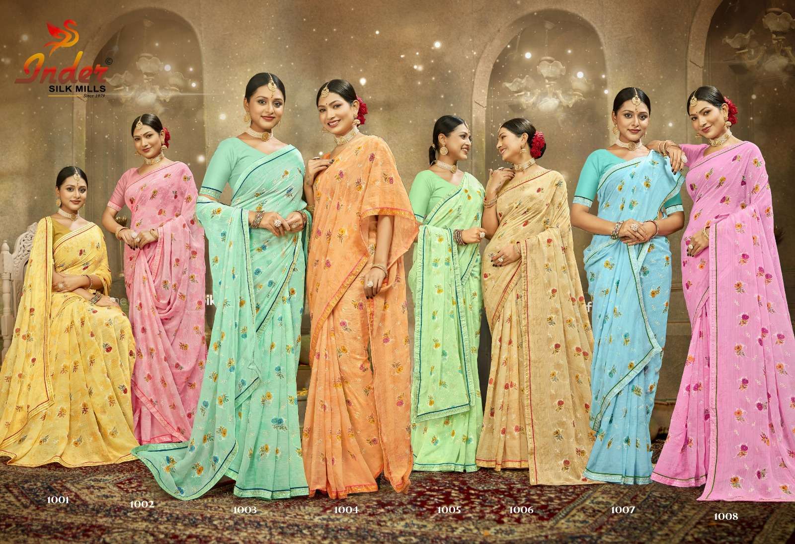 DORAEMON 6138 INDER SILK MILLS Saree Wholesale catalog