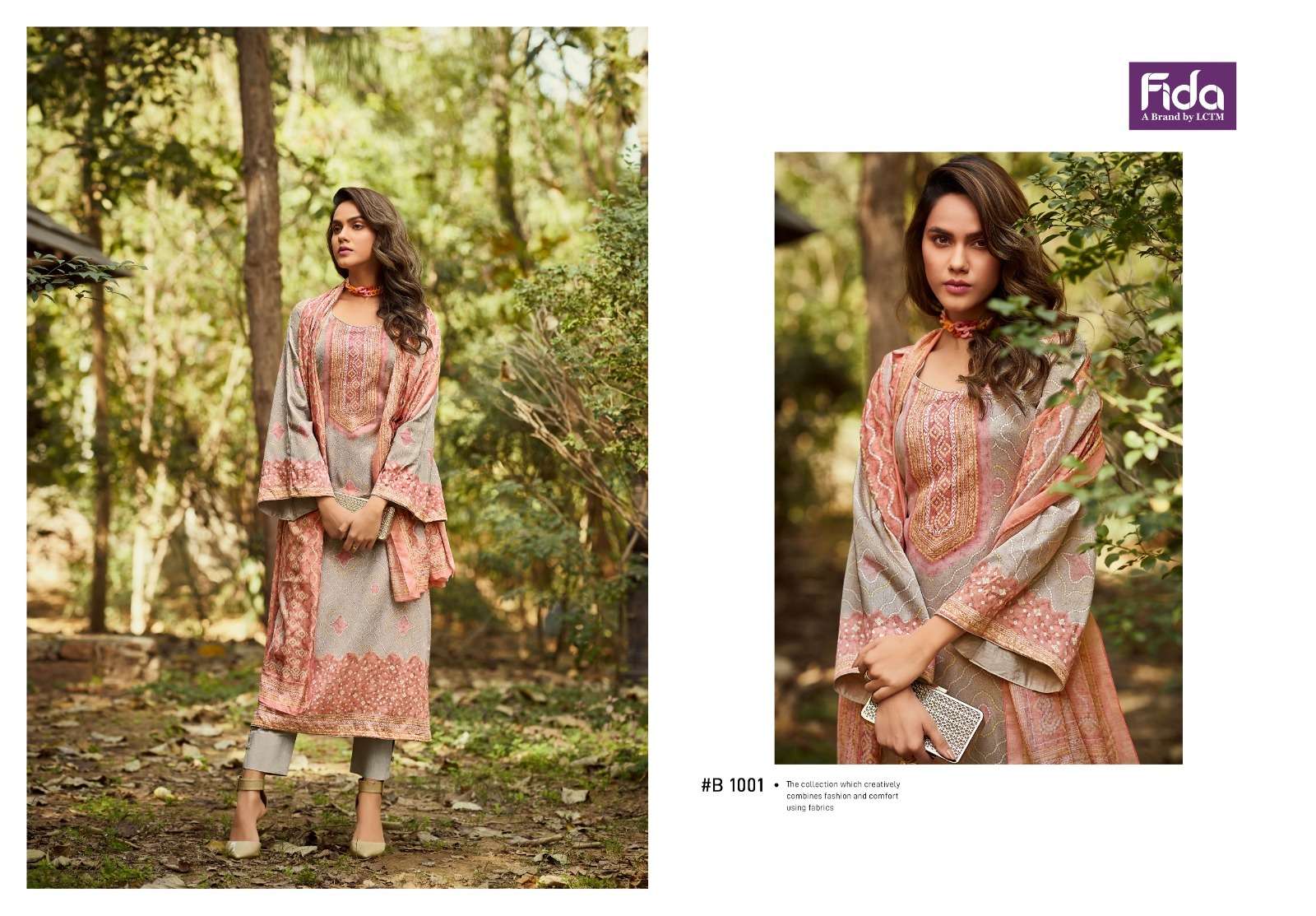 Fida Bandhani Cotton Digital Dress Material Wholesale catalog