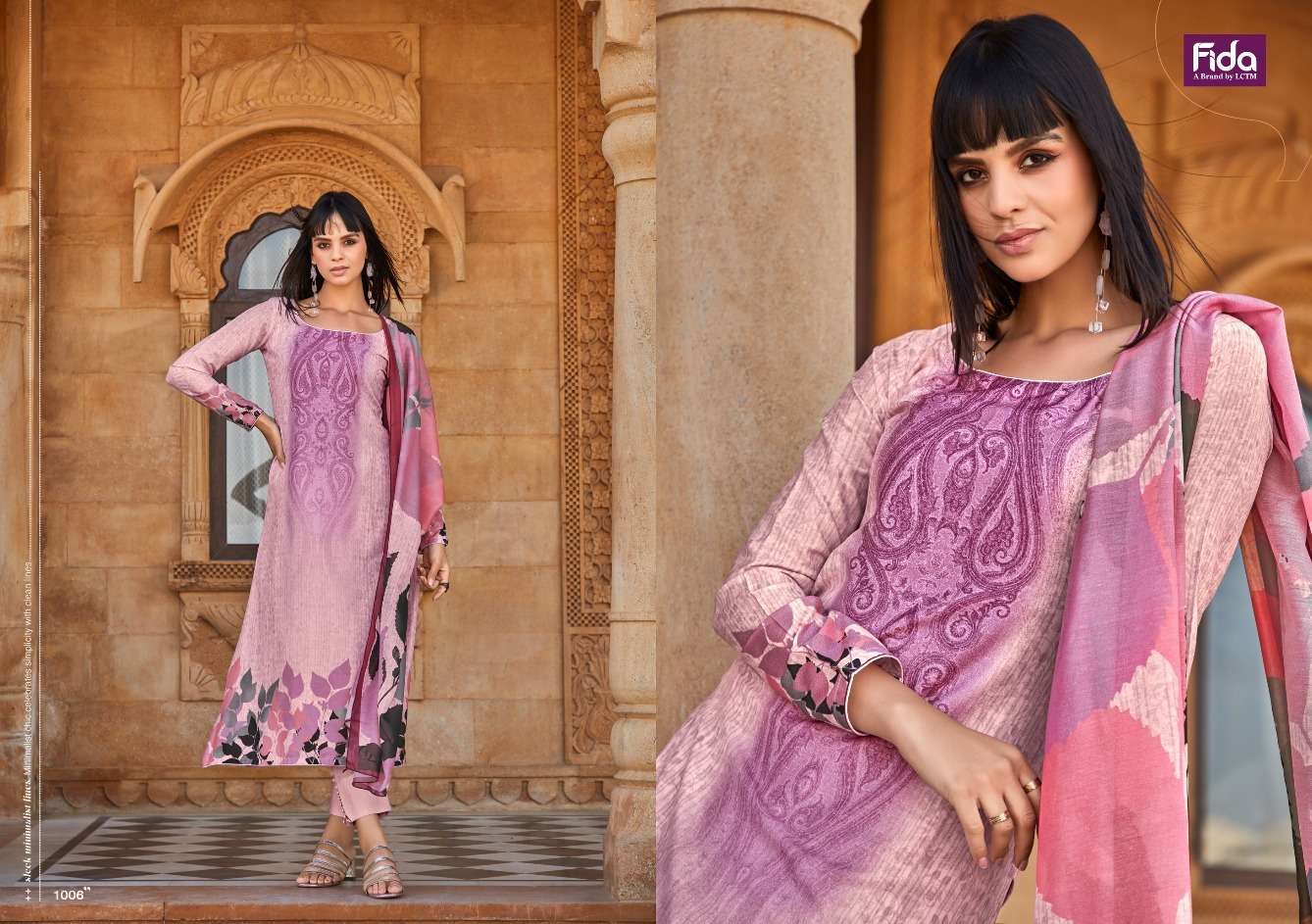 Fida Shylah Digital Blended Voile Cotton Dress Material Wholesale catalog