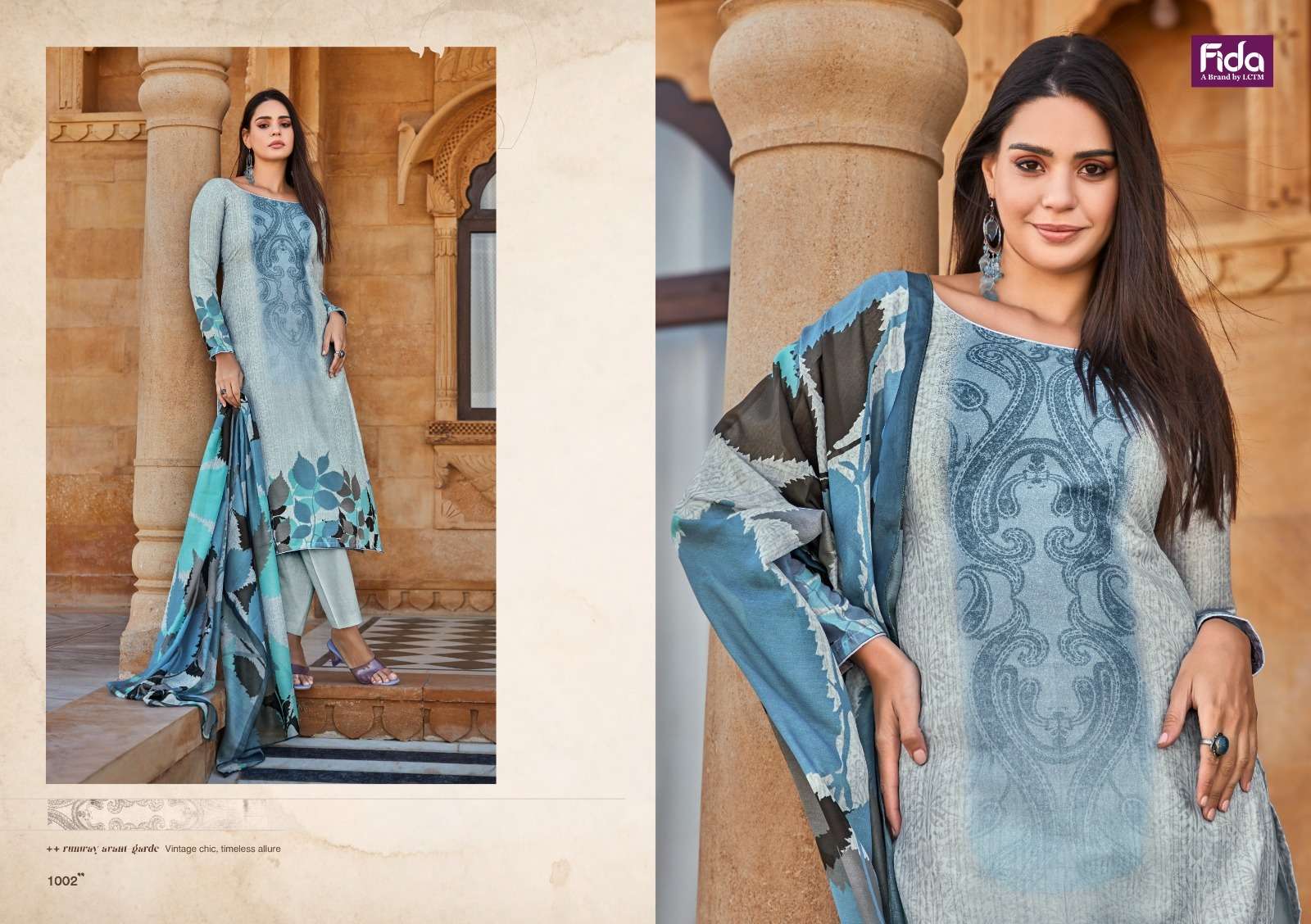 Fida Shylah Digital Blended Voile Cotton Dress Material Wholesale catalog
