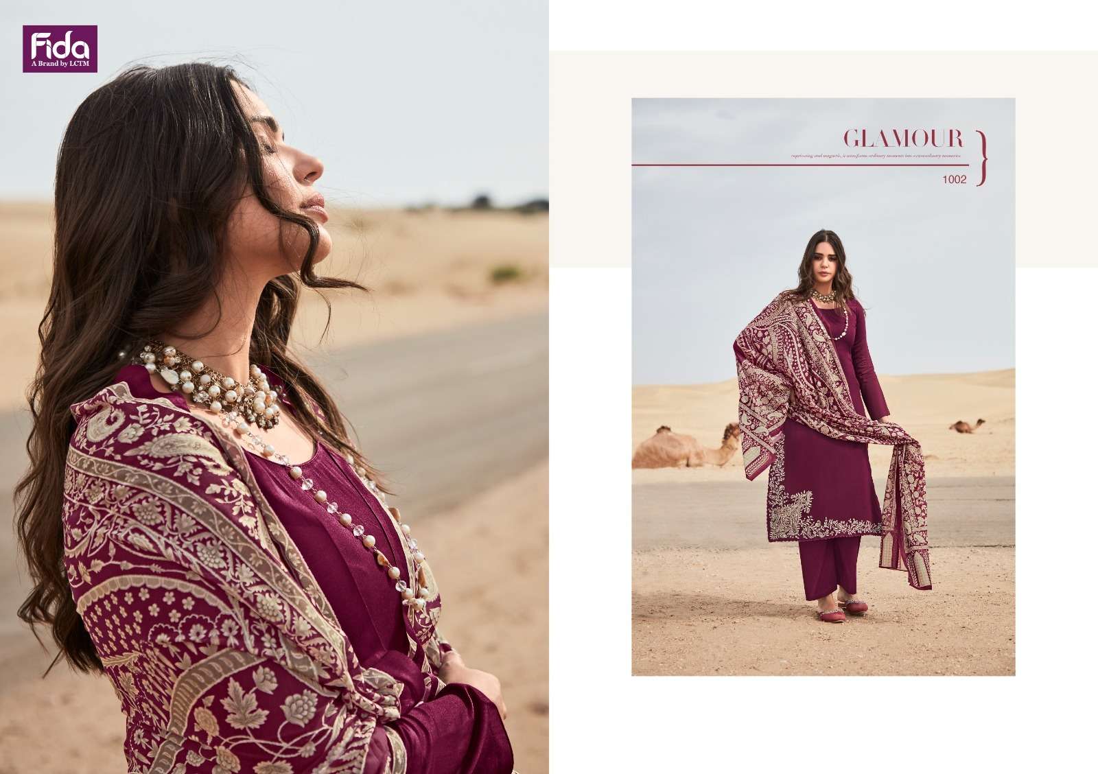 Fida Taksh Cotton Embroidered Dress Material Wholesale catalog