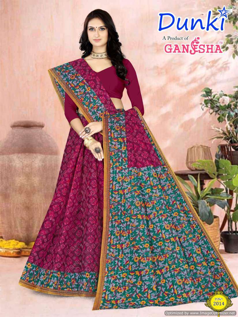 Ganesha Dunki Vol-2 – Cotton Sarees - Wholesale Catalog