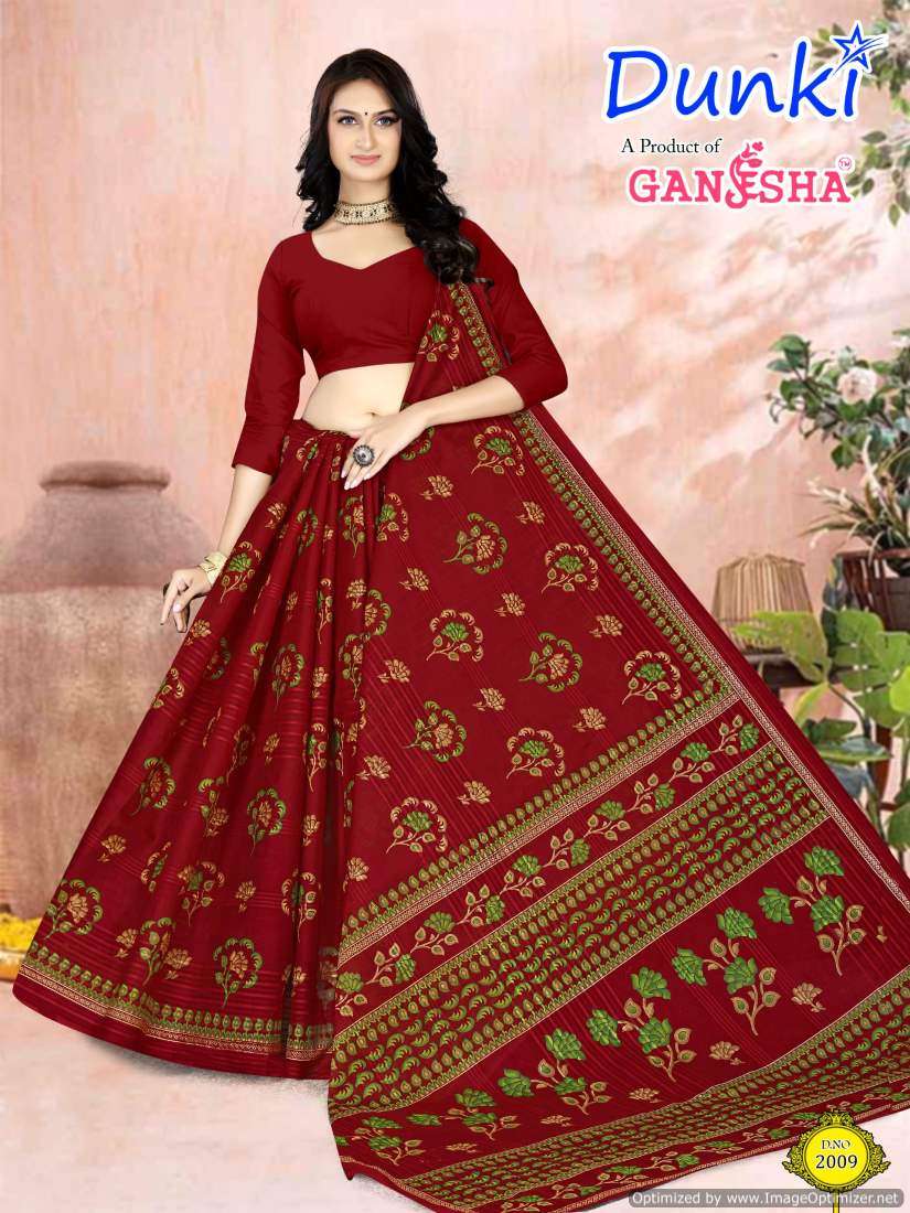 Ganesha Dunki Vol-2 – Cotton Sarees - Wholesale Catalog
