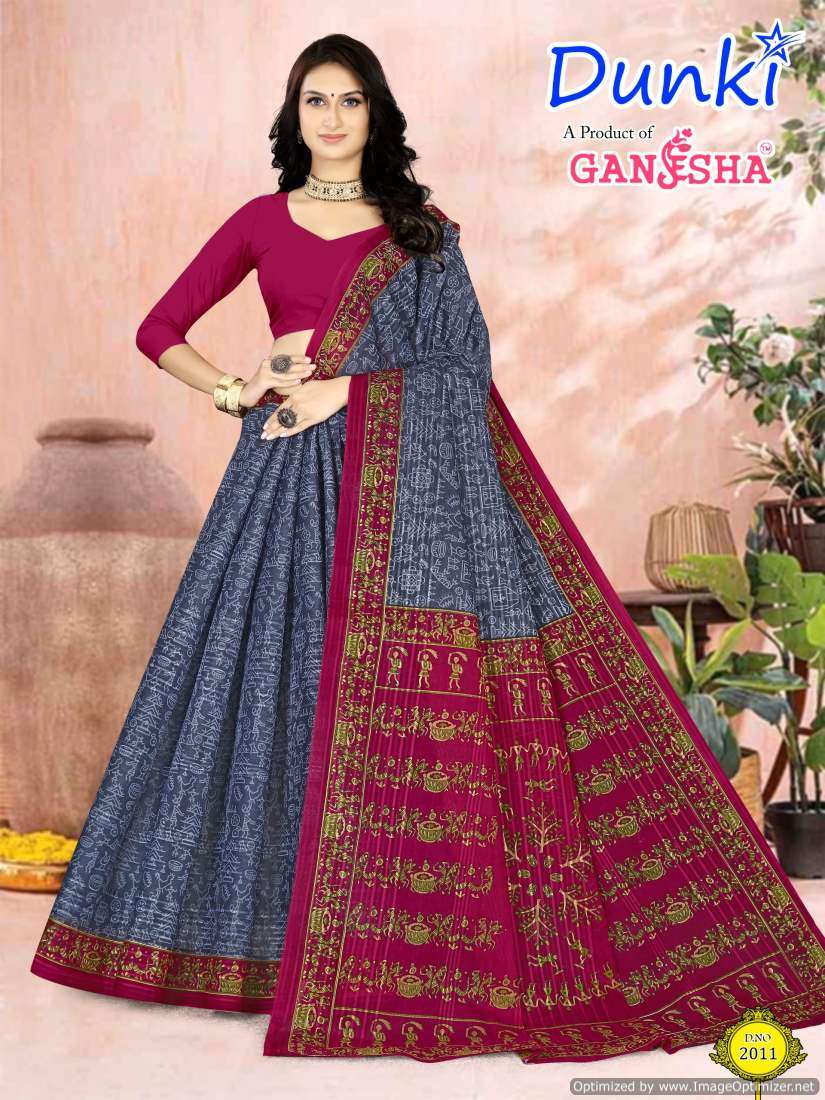 Ganesha Dunki Vol-2 – Cotton Sarees - Wholesale Catalog