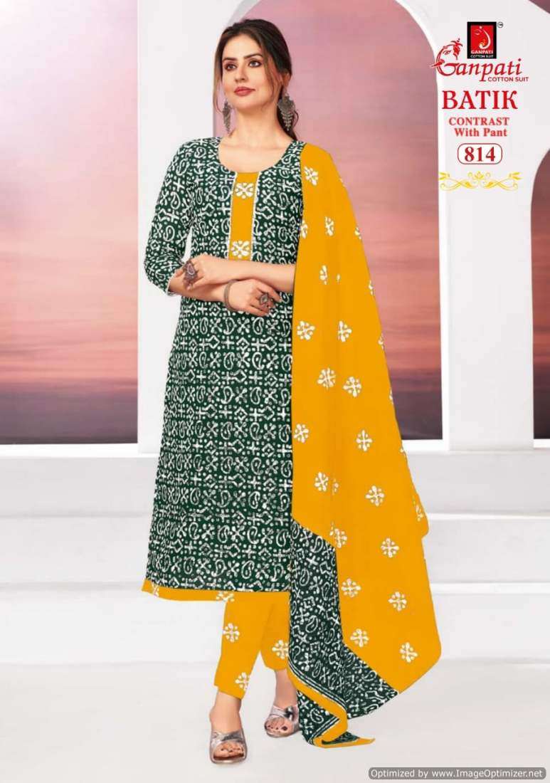 Ganpati Batik Vol-8 – Kurti Pant With Dupatta Wholesale Catalog