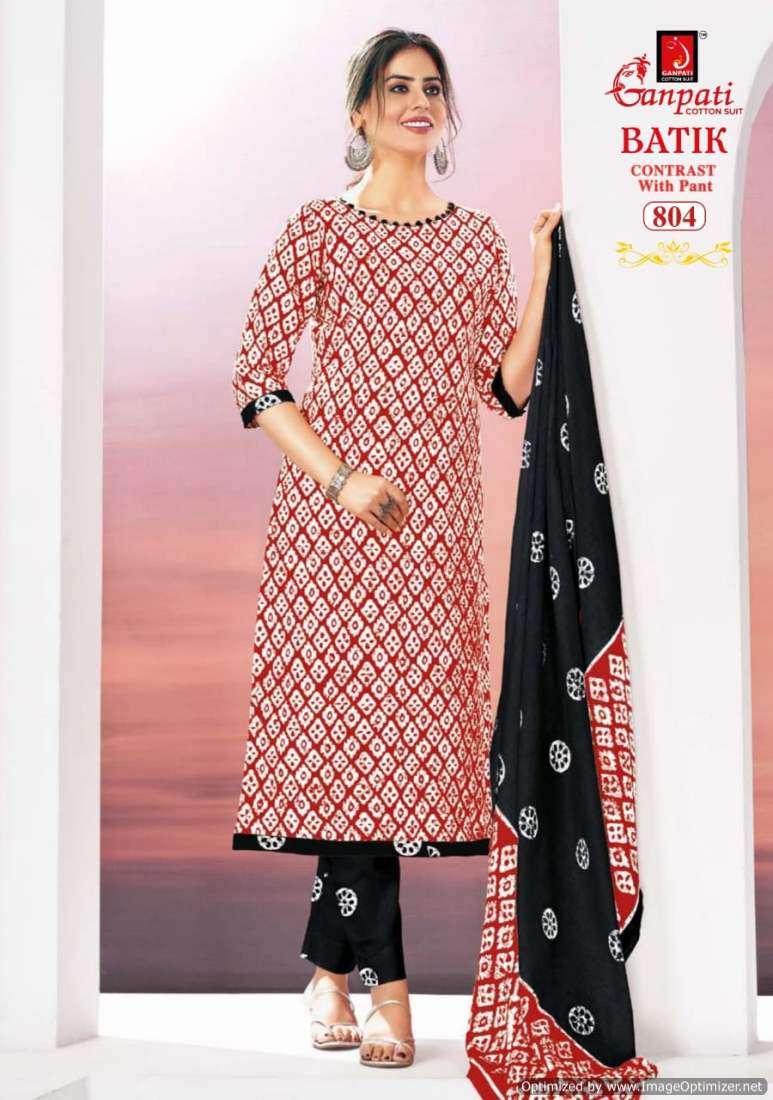 Ganpati Batik Vol-8 – Kurti Pant With Dupatta Wholesale Catalog