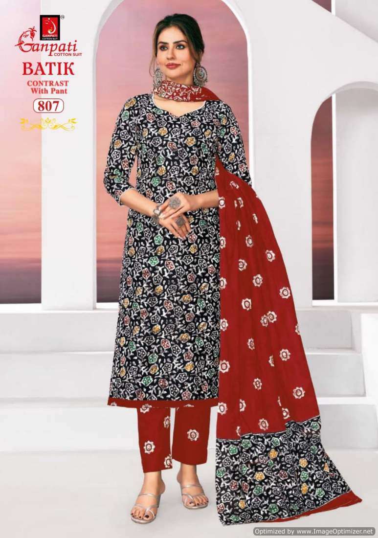 Ganpati Batik Vol-8 – Kurti Pant With Dupatta Wholesale Catalog