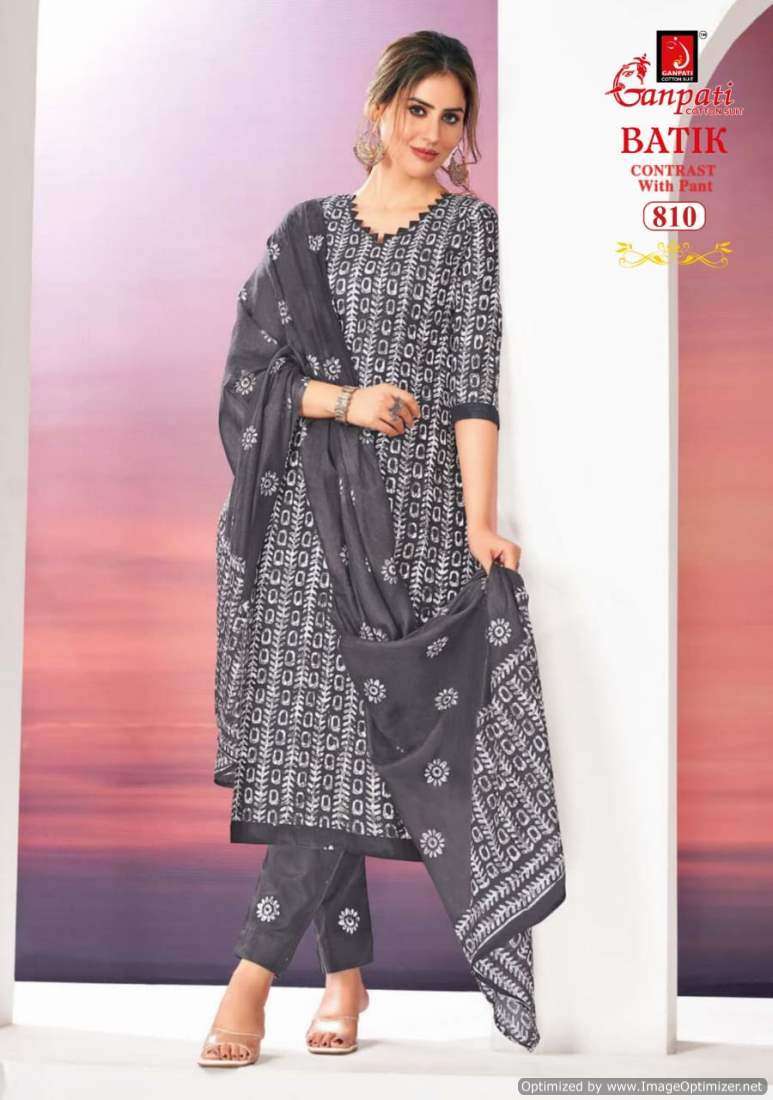 Ganpati Batik Vol-8 – Kurti Pant With Dupatta Wholesale Catalog