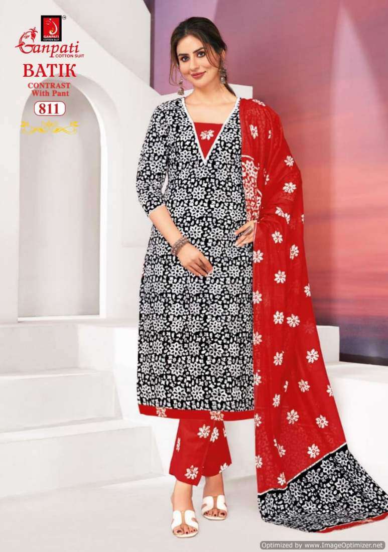 Ganpati Batik Vol-8 – Kurti Pant With Dupatta Wholesale Catalog