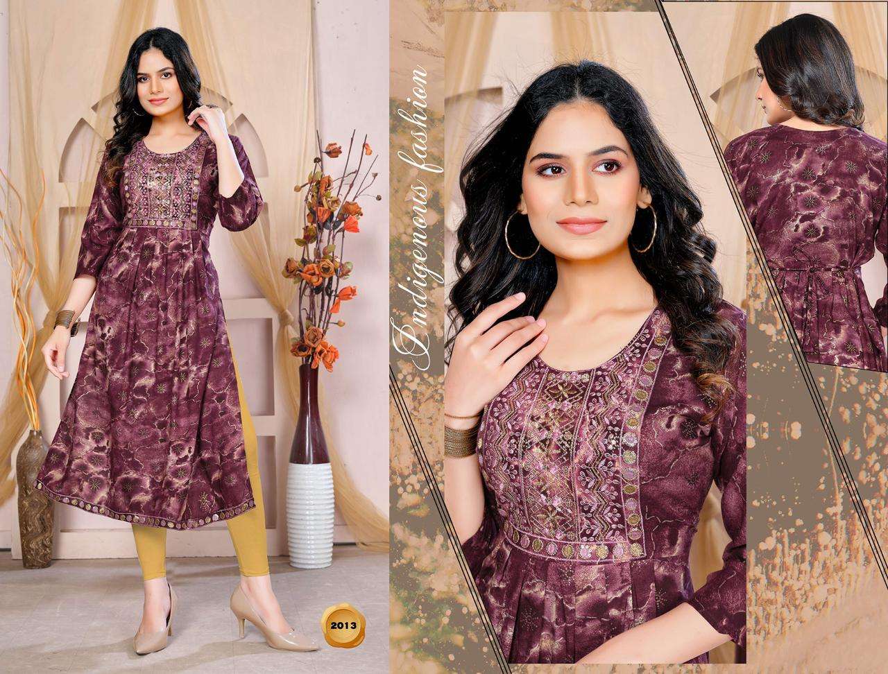 Golden Frilly Vol.1 Kurti Wholesale catalog