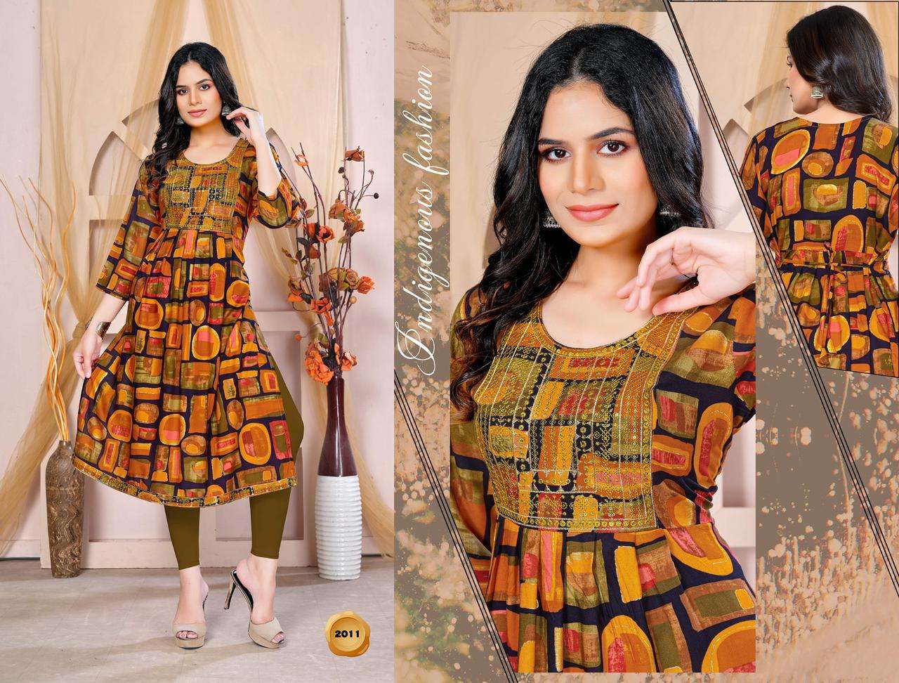 Golden Frilly Vol.1 Kurti Wholesale catalog