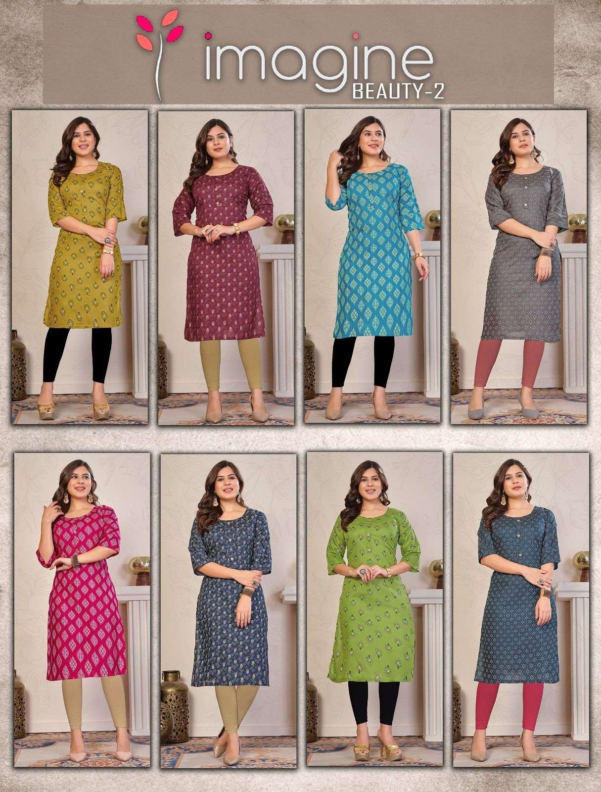 GOLDEN IMAGINE BEAUTY VOL.2 Kurti Wholesale catalog