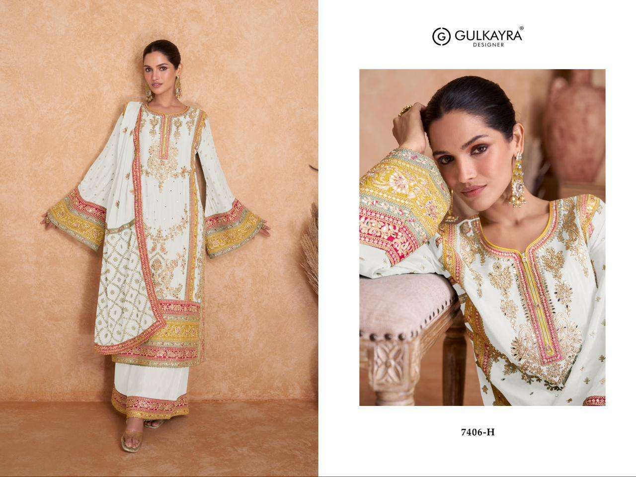 Gulkayra Vedika Colour Edition Black And White Designer Salwar Kameez Wholesale catalog