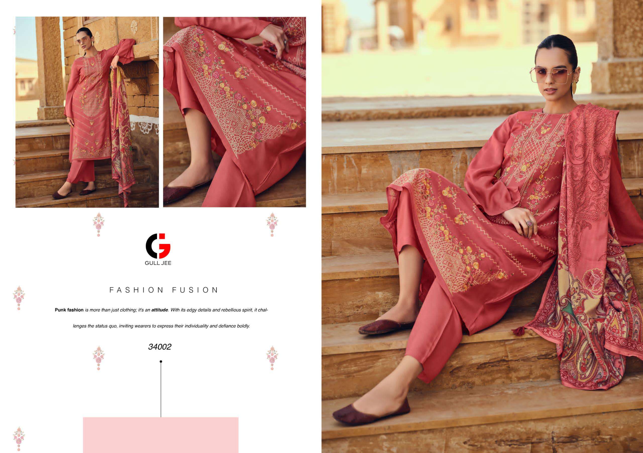 Gull Jee Ekans Masleen Silk Embroidery Salwar Suits Wholesale catalog