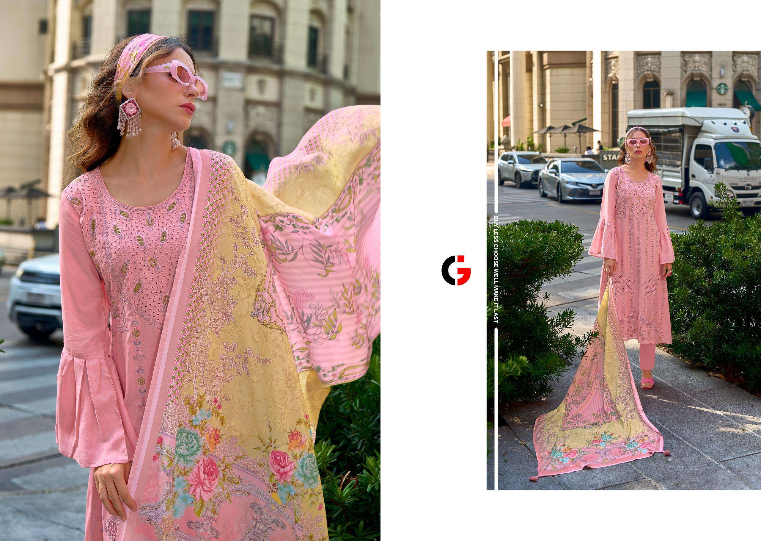 Gull Jee Zariha Muslin Embroidery Salwar Kameez Wholesale catalog