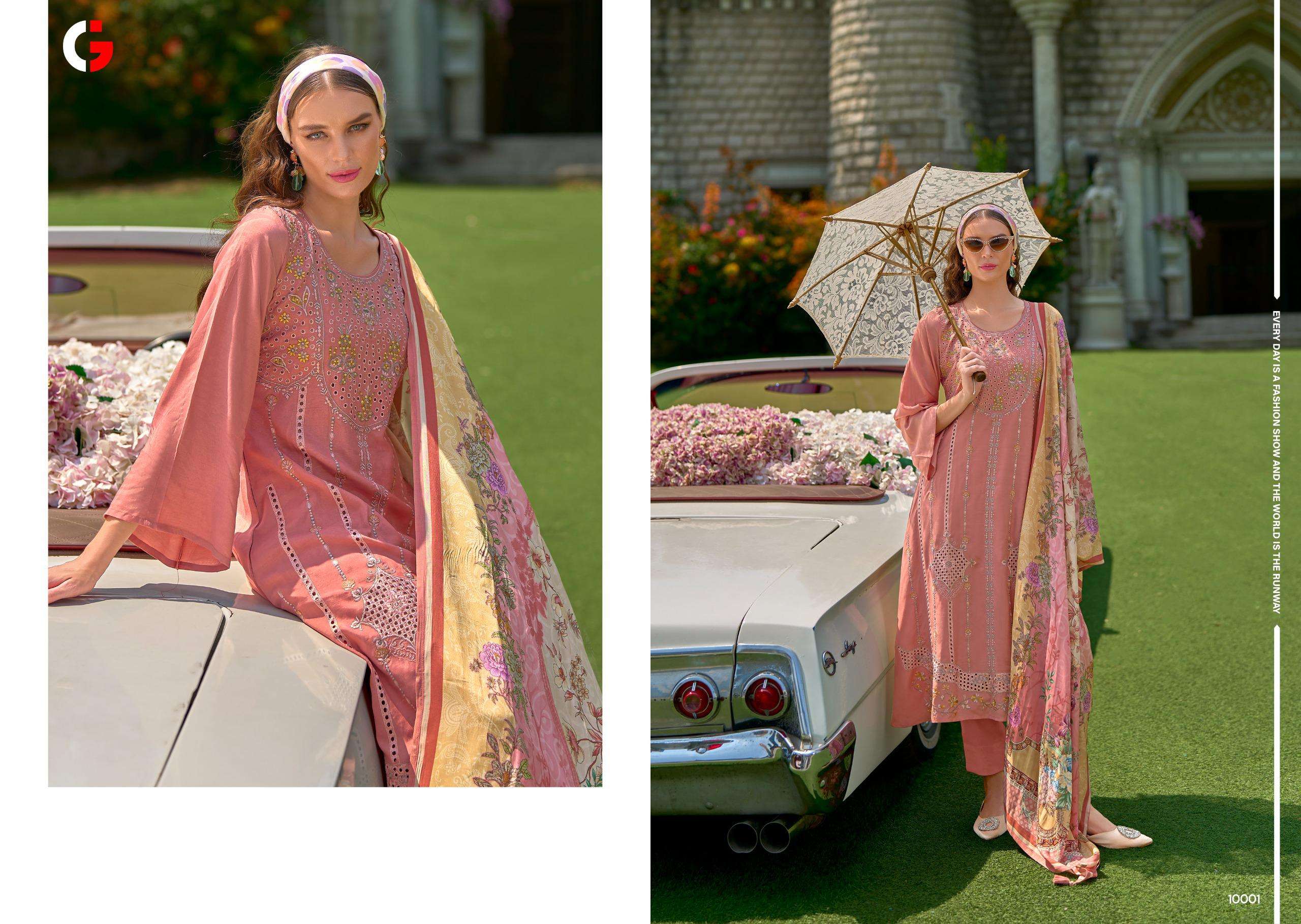 Gull Jee Zariha Muslin Embroidery Salwar Kameez Wholesale catalog