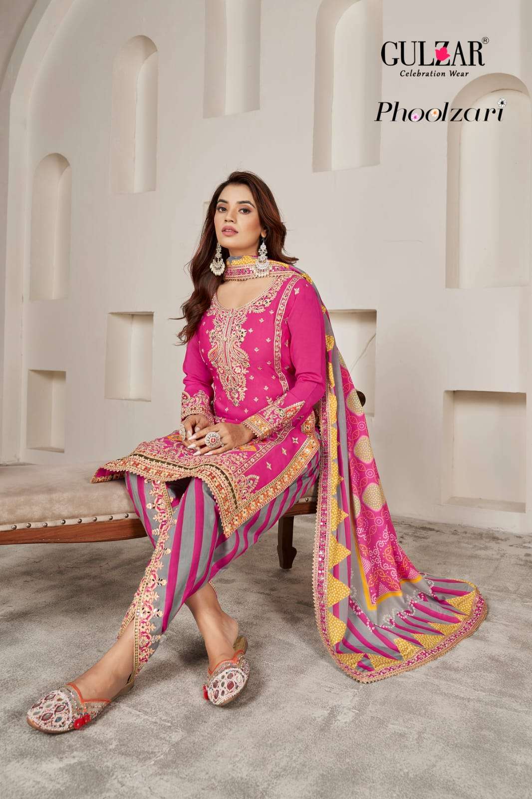 Gulzar Phoolzari Premium Chinon Designer Salwar Suits Wholesale catalog