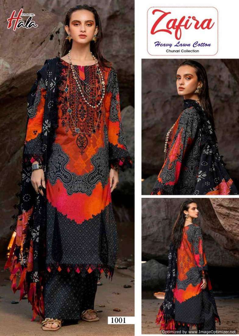 Hala Zafira Vol 1 Heavy Lawn Cotton Dress Material Wholesale catalog