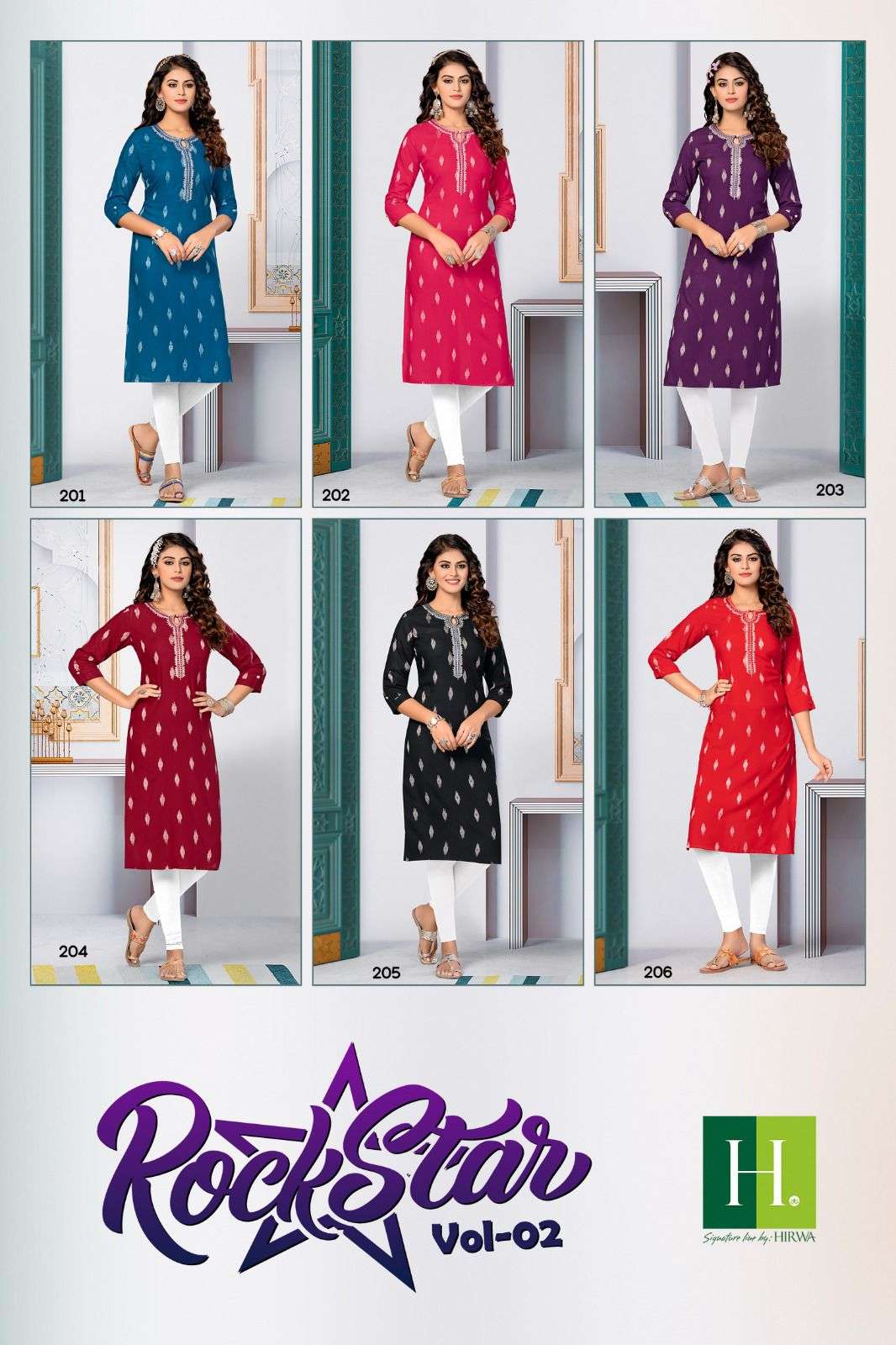 HIRWA ROCKSTAR VOL-2 Kurti Wholesale catalog