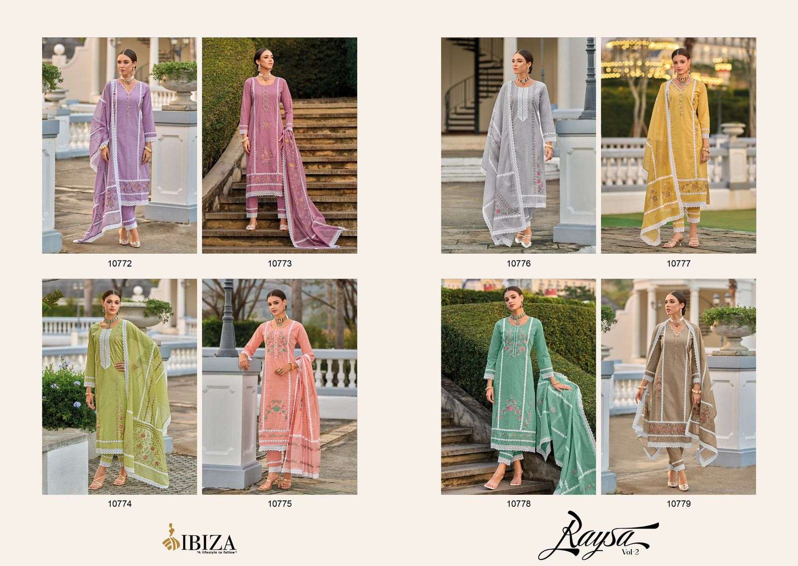 Ibiza Raysa Vol 2 Cotton Embroidered Salwar Suit Wholesale catalog