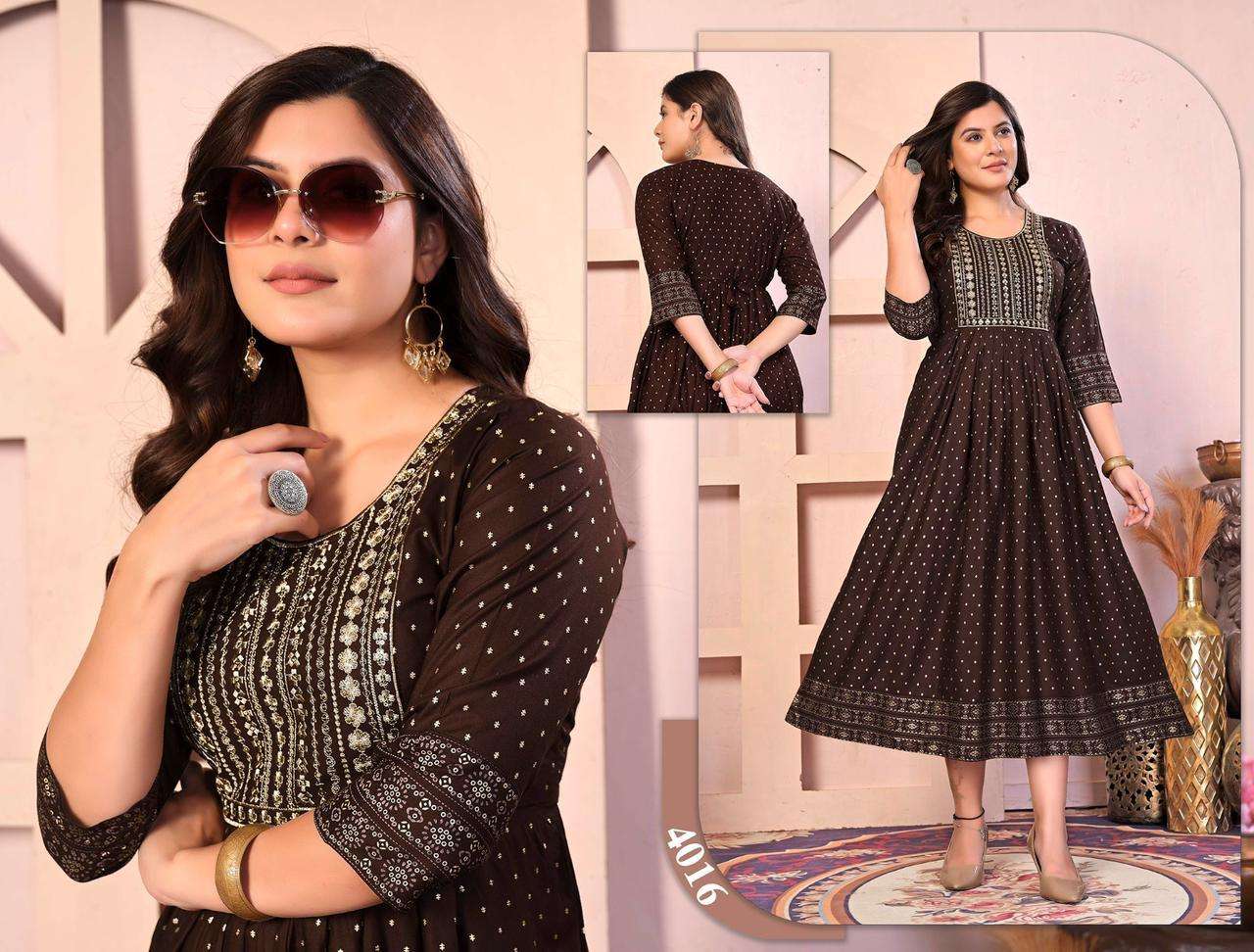 Jlf Gold & Glossy Kurti Wholesale catalog