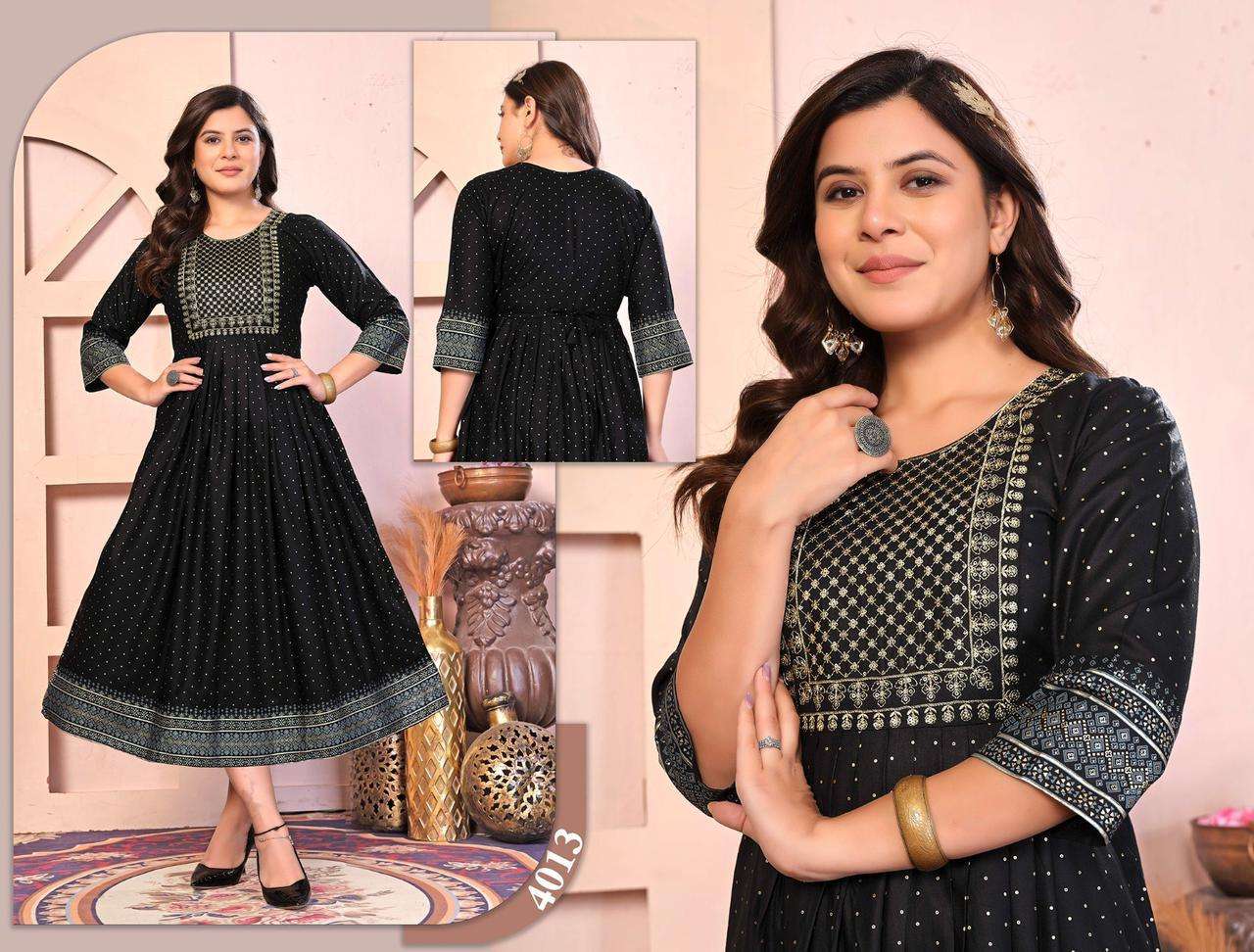Jlf Gold & Glossy Kurti Wholesale catalog