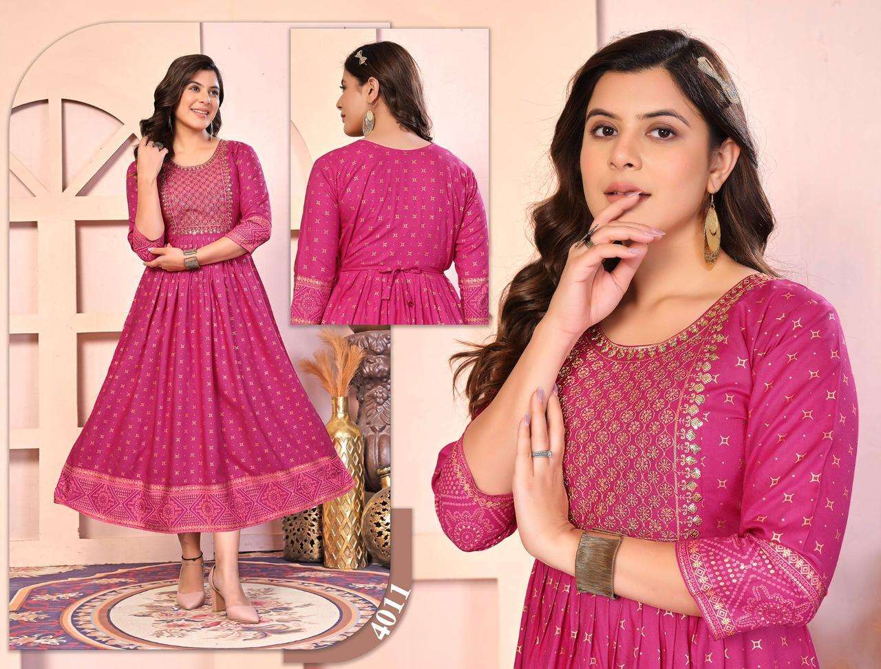 Jlf Gold & Glossy Kurti Wholesale catalog