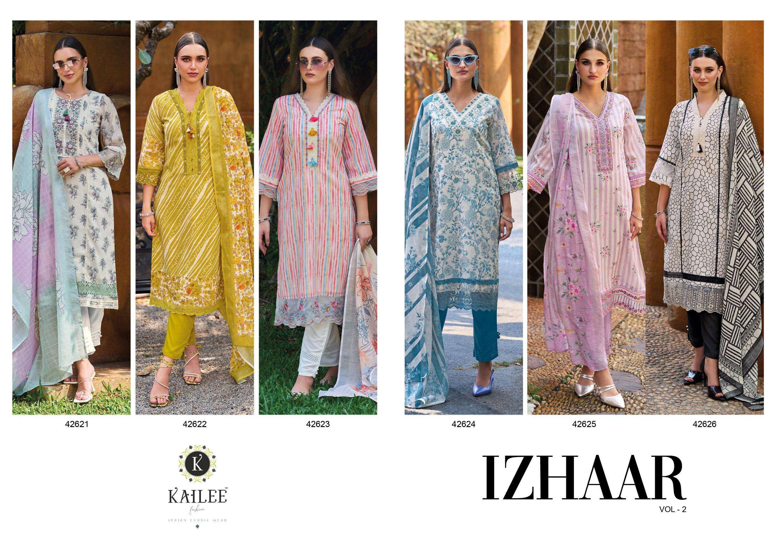 KAILEE FASHION IZHAAR vol-2 KURTI WHOLESALE CATALOG
