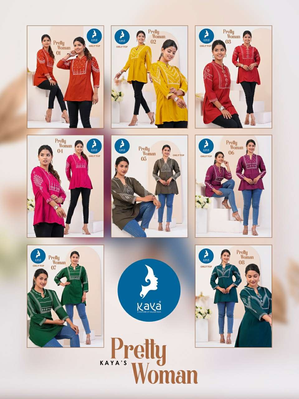 KAYA PRETTY WOMEN Kurti Wholesale catalog
