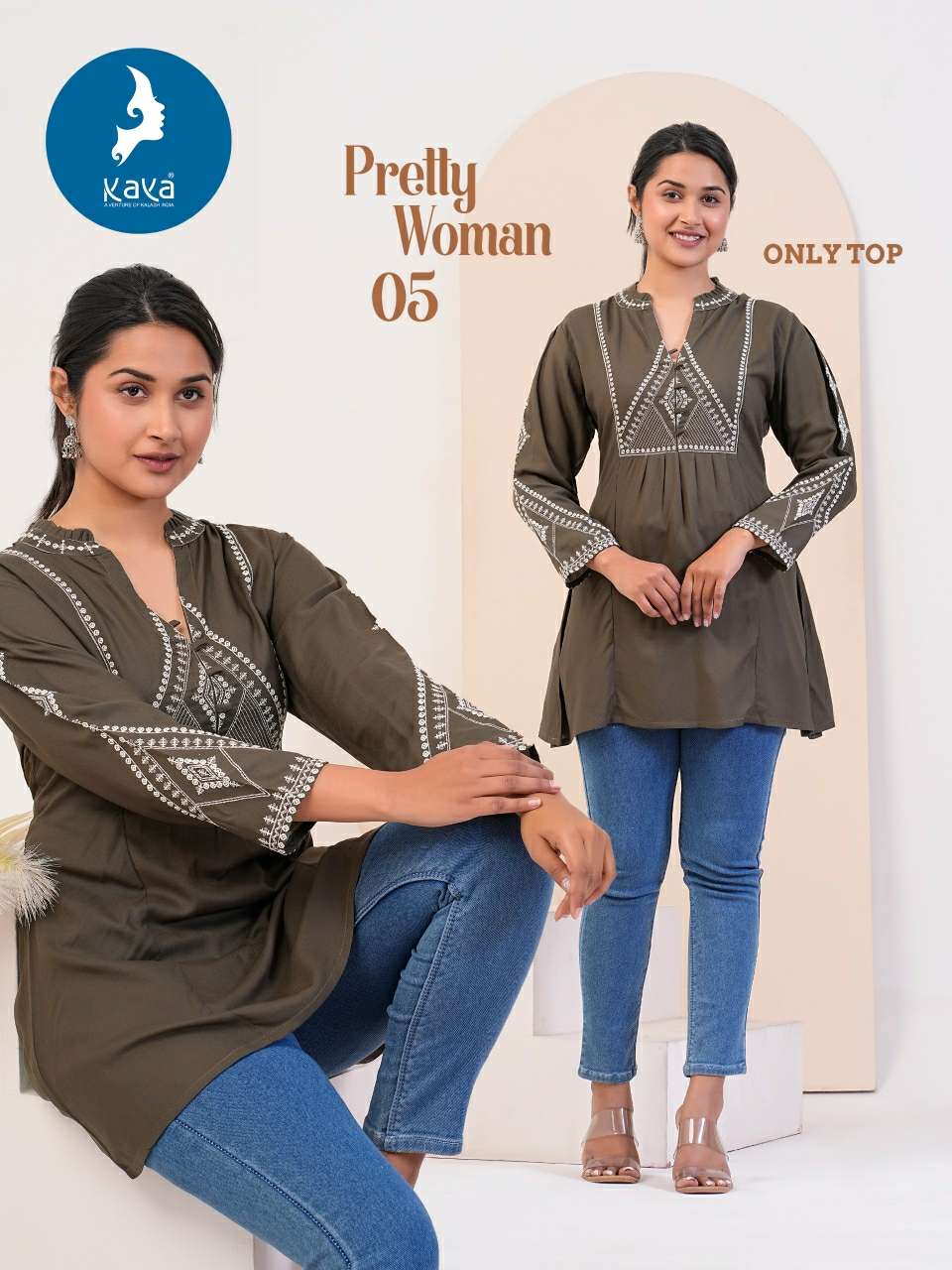 KAYA PRETTY WOMEN Kurti Wholesale catalog