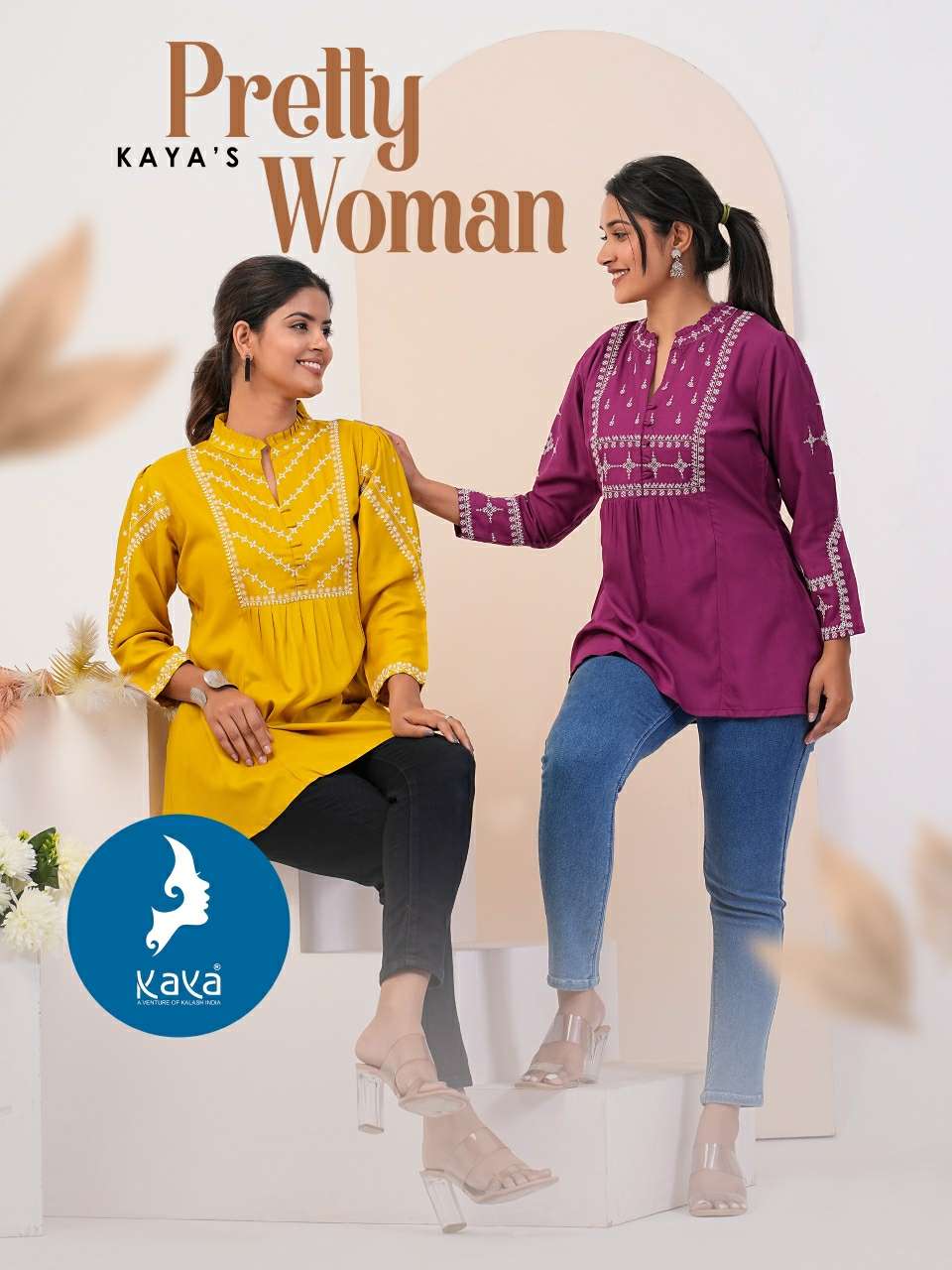 KAYA PRETTY WOMEN Kurti Wholesale catalog
