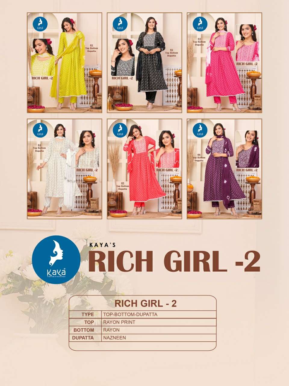 KAYA RICH GIRL 2 Kurti Wholesale catalog
