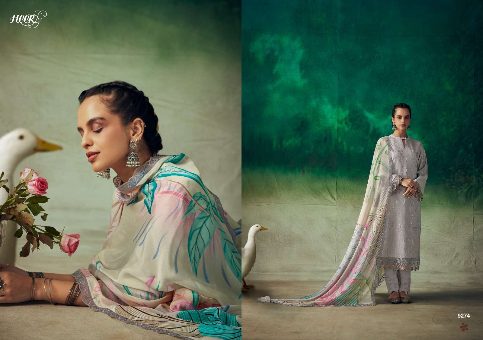 Kimora Heer Tareef Muslin Embroidery Salwar Kameez Wholesale catalog