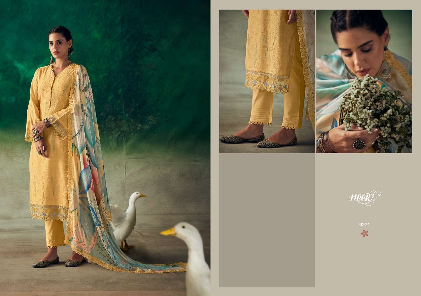 Kimora Heer Tareef Muslin Embroidery Salwar Kameez Wholesale catalog
