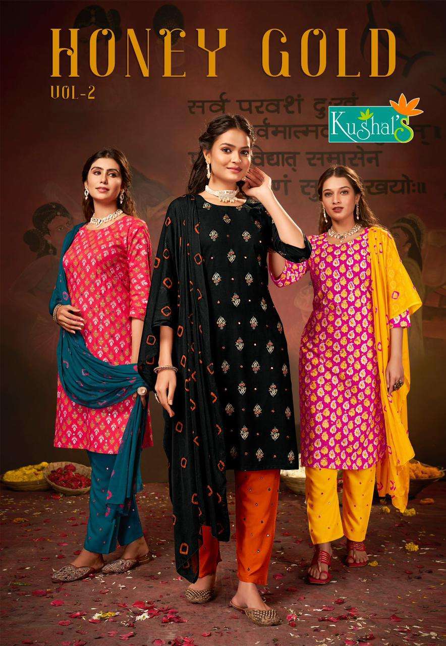 KUSHAL Honey gold -2 Kurti Wholesale catalog