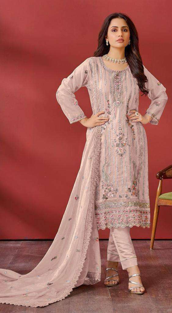 Mah e Rooh 5122 A to E Organza Embroidery Salwar Suit Wholesale catalog