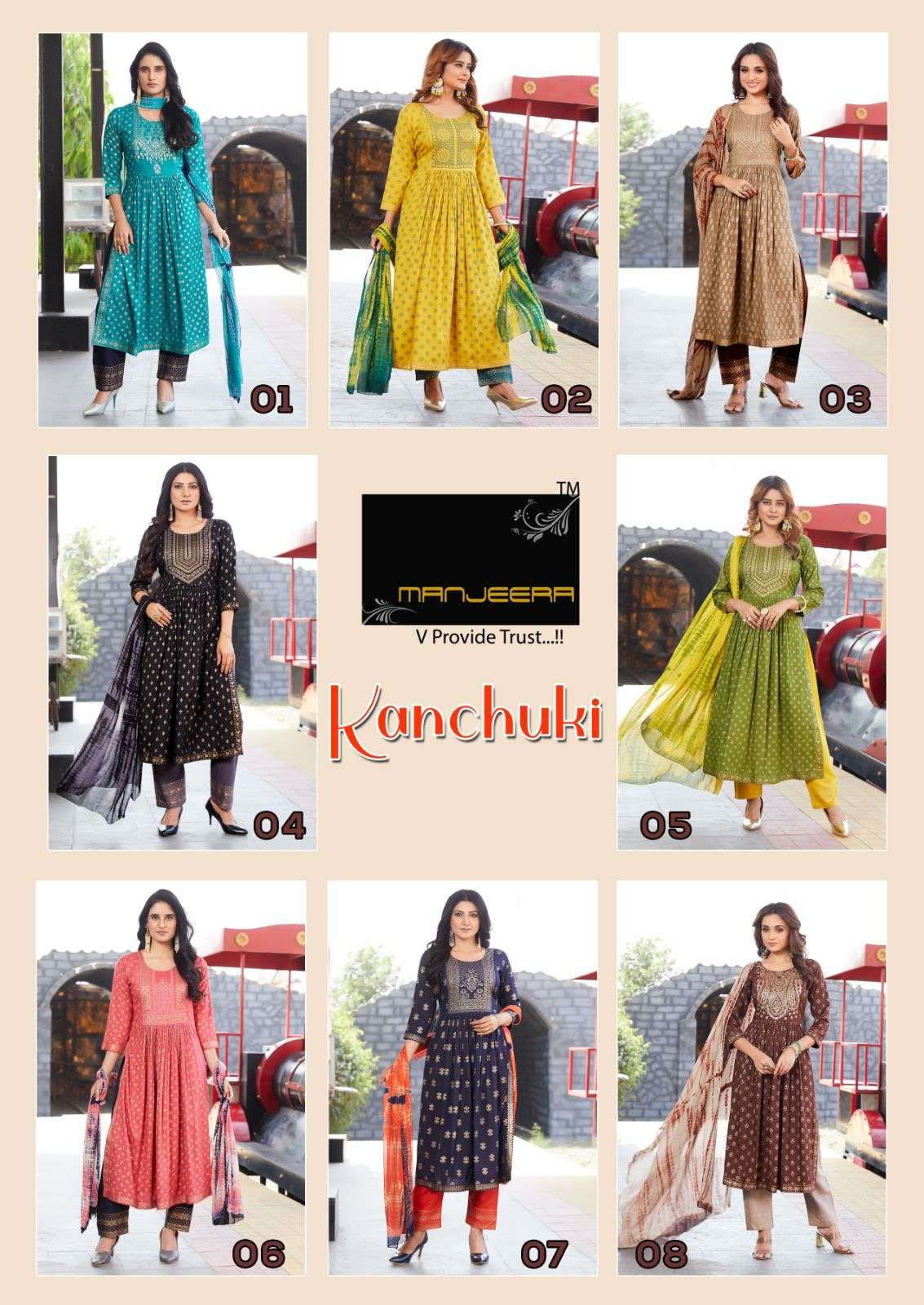 MANJEERA KANCHUKI Kurti Wholesale catalog