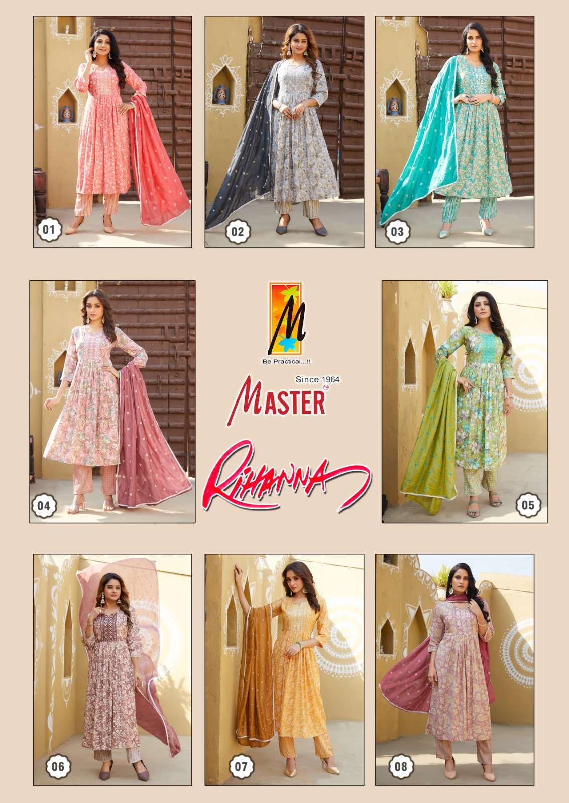 MASTER RIHANA GHERA Kurti Wholesale catalog