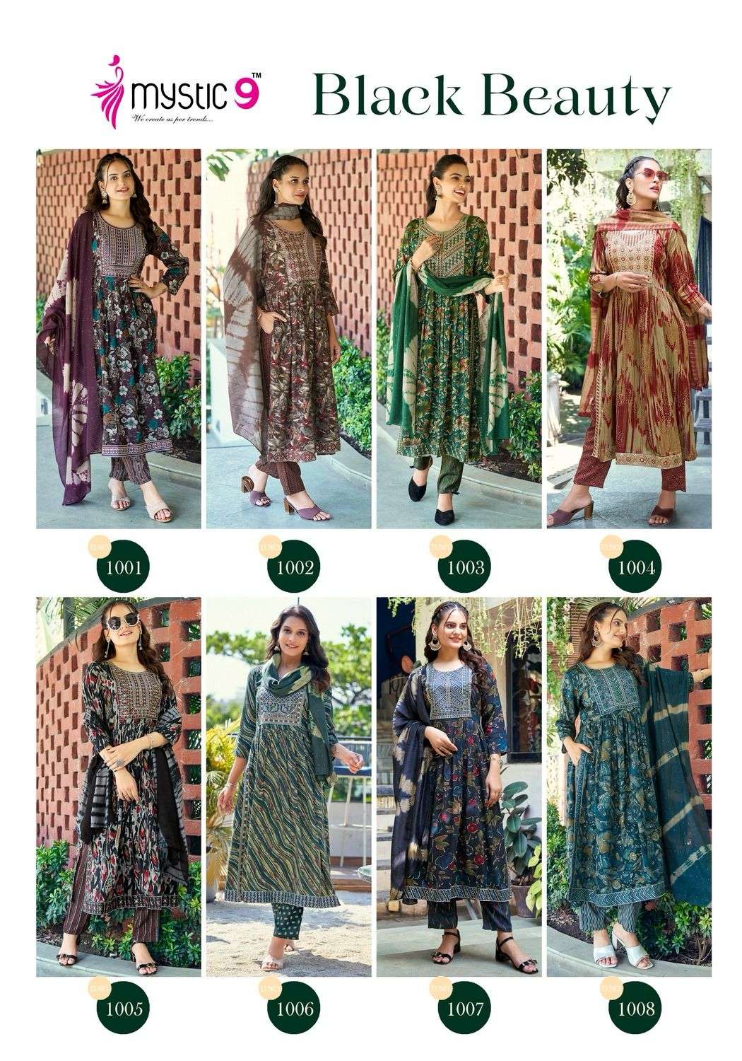 MYSTIC 9 BLACK BEAUTY Kurti Wholesale catalog