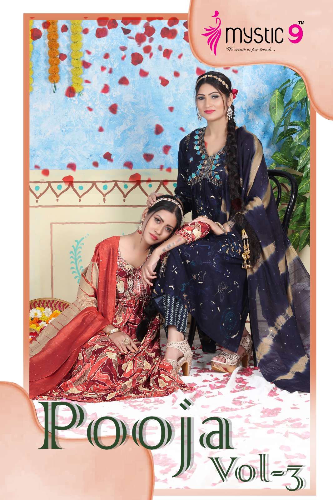 MYSTIC 9 POOJA VOL - 3 Kurti Wholesale catalog