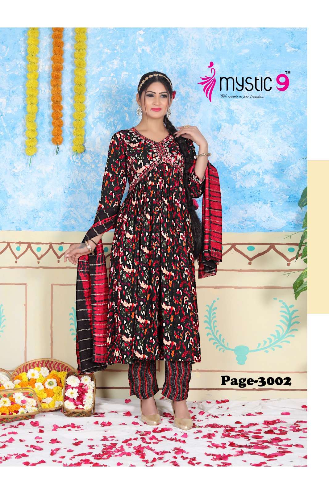 MYSTIC 9 POOJA VOL - 3 Kurti Wholesale catalog