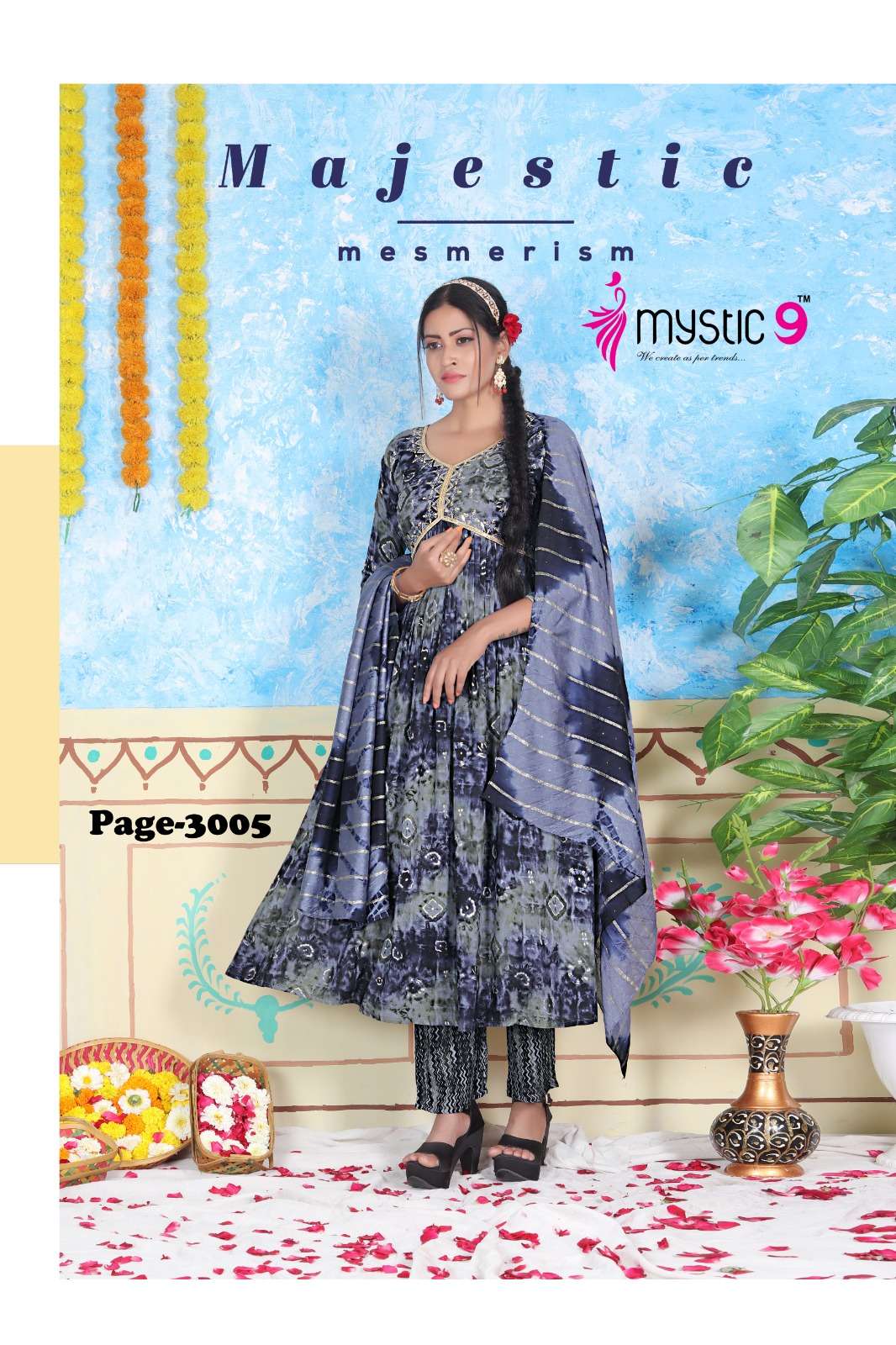 MYSTIC 9 POOJA VOL - 3 Kurti Wholesale catalog