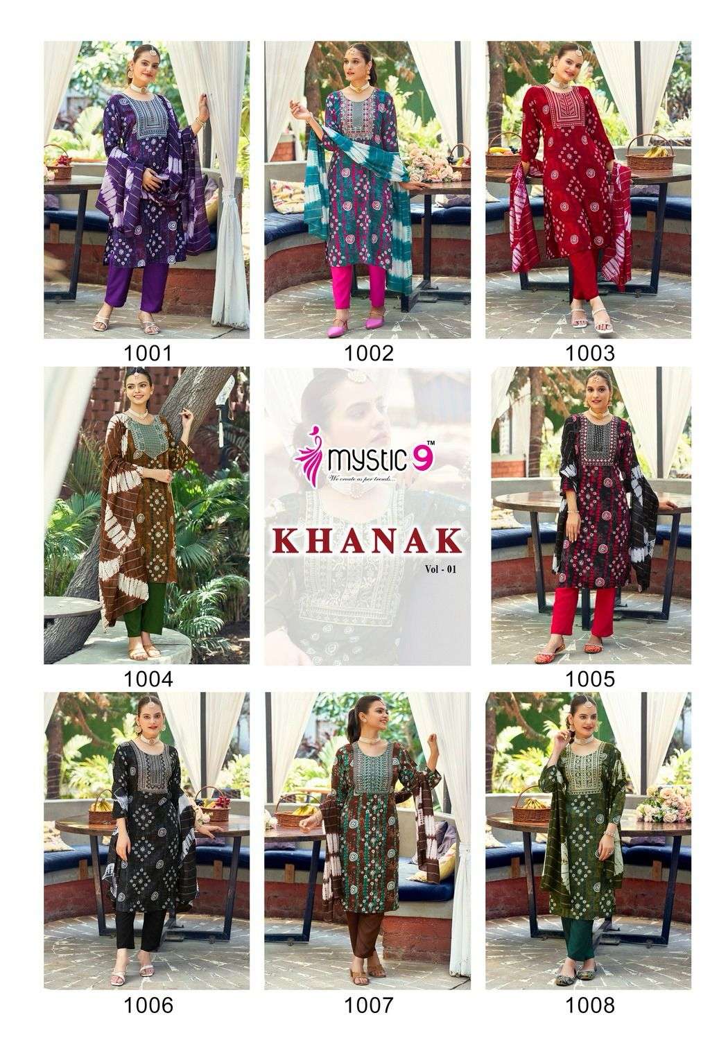 MYSTIC9 KHANAK vol - 1 Kurti Wholesale catalog