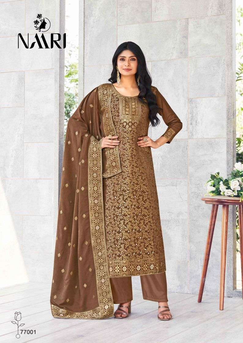 Naari Mercedes Masleen Jacquard Salwar Kameez Wholesale catalog