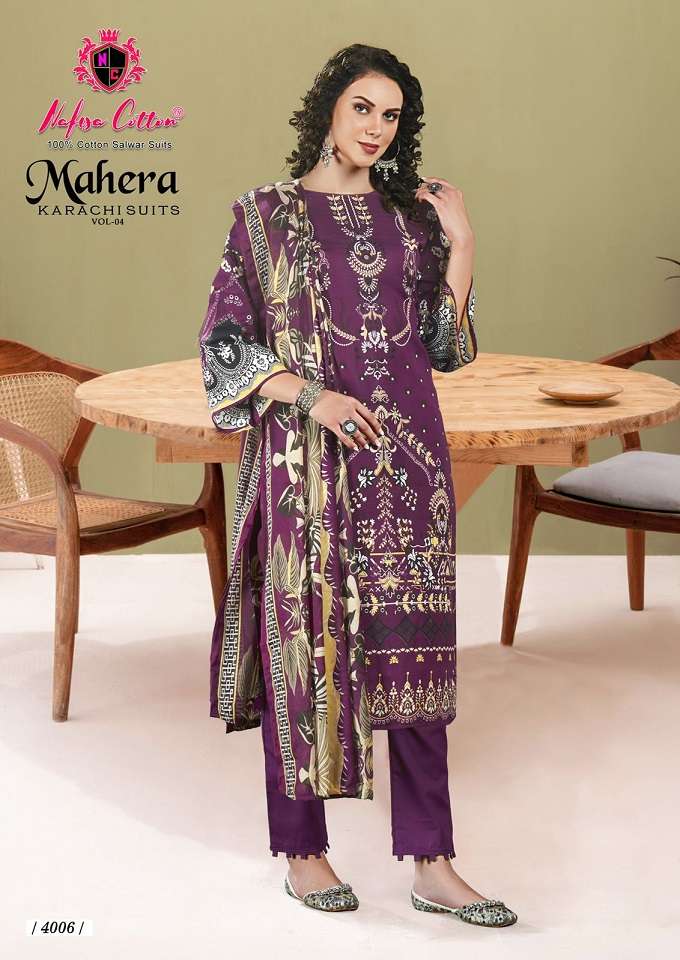 Nafisa Mahera Vol-4 – Karachi Dress Material - Wholesale Catalog