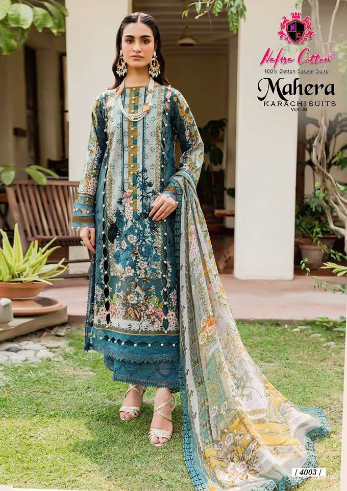 Nafisa Mahera Vol-4 – Karachi Dress Material - Wholesale Catalog