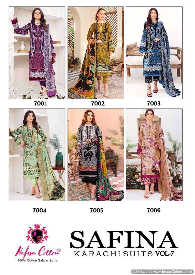 Nafisa Safina Vol-7 – Dress Material - Wholesale Catalog