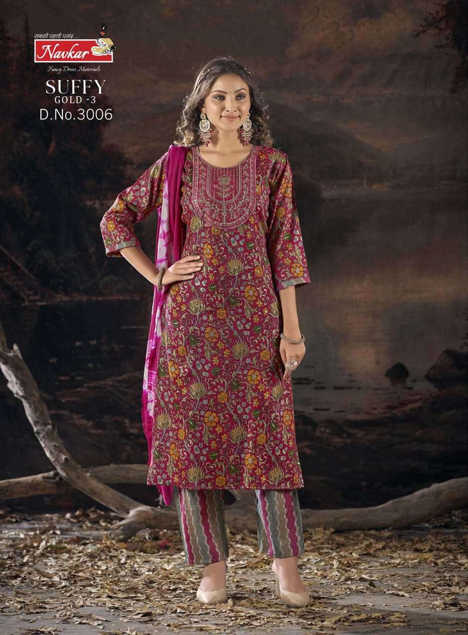 NAVKAR SUFFY GOLD vol -3 Kurti Wholesale catalog