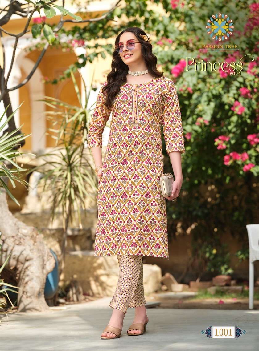 Passion Tree Princess Vol-1 – Kurti With Pant  Wholesale Catalog
