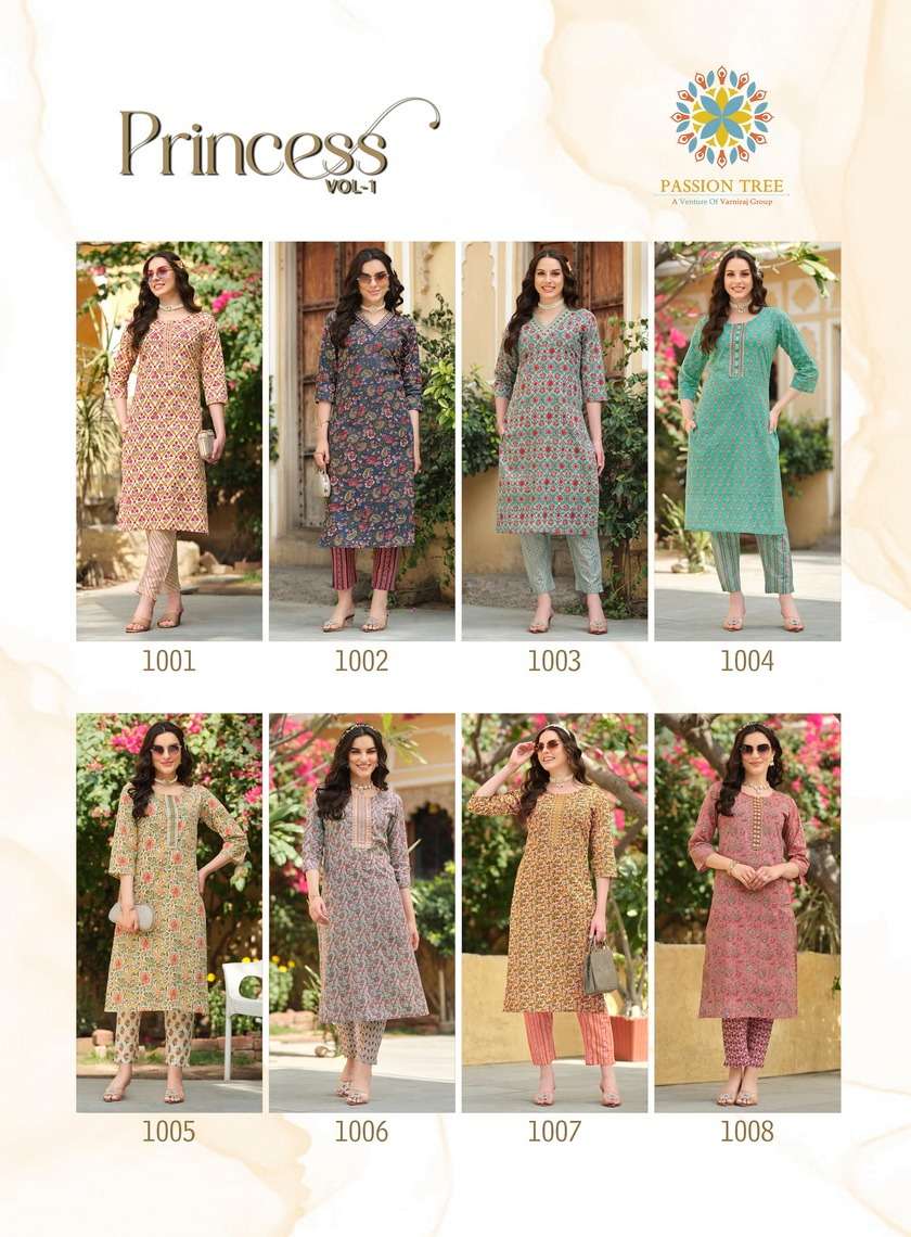 Passion Tree Princess Vol-1 – Kurti With Pant  Wholesale Catalog